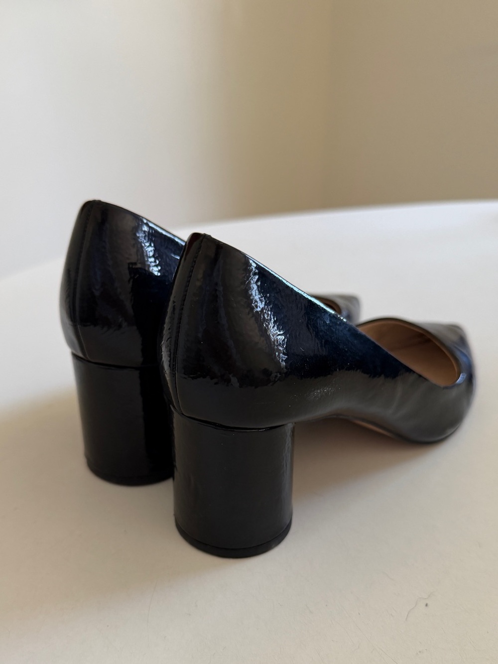 ZARA Block Black Patent Effect Heels - 39/8 US - Picture 5 of 5